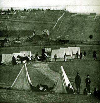 Signal Corps Camp at Red Hill in 1861