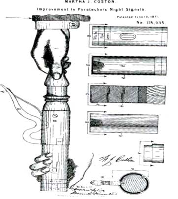 Martha Coston June 13, 1871 Patent
